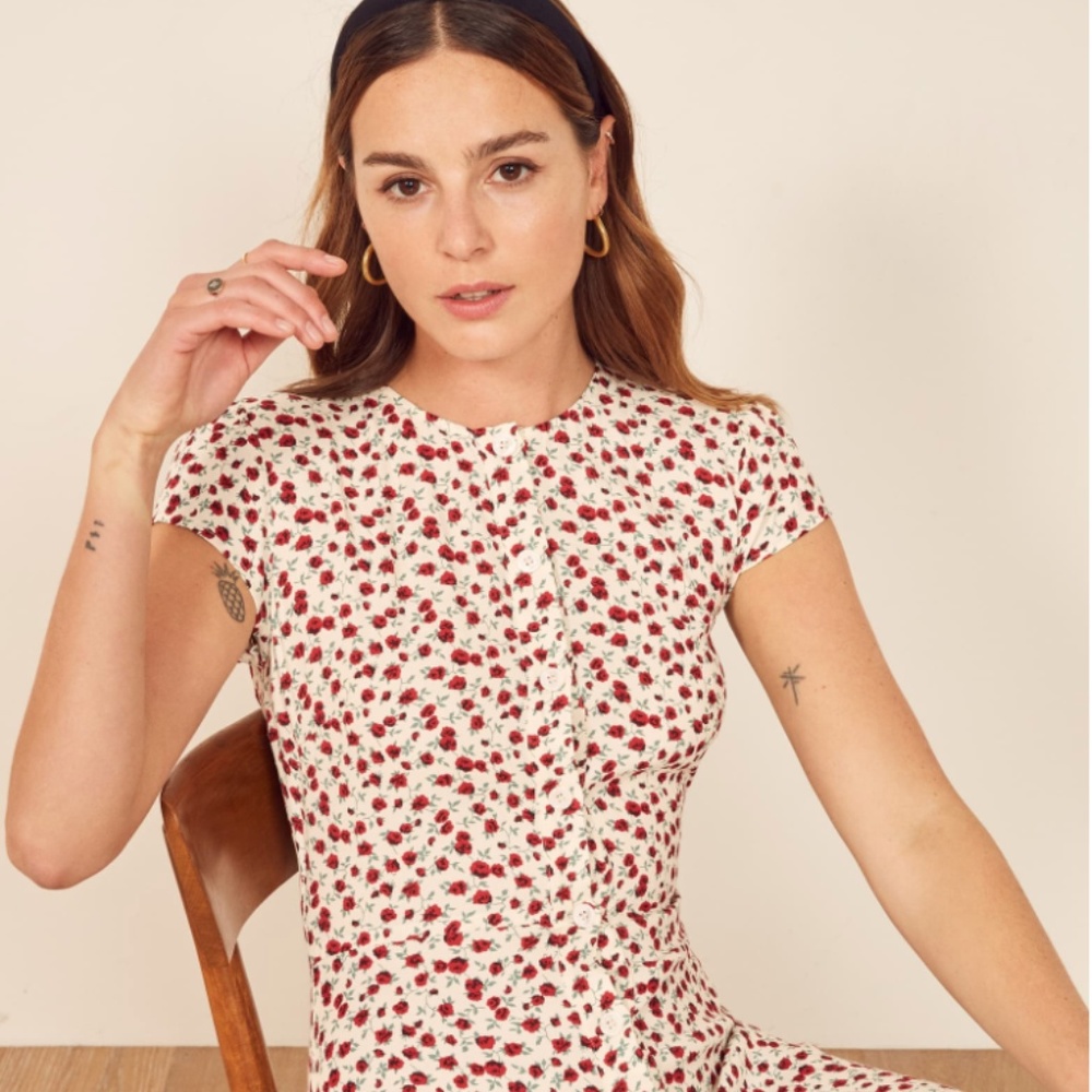 Reformation Vikki Minidress in Amber